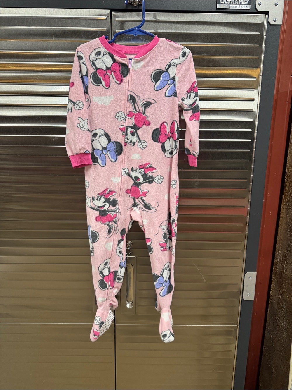 Disney Pink Minnie Mouse Fleece Footed One-Piece Pajama